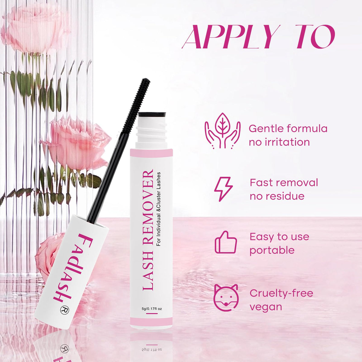 FADLASH Eyelash Glue Remover application instructions