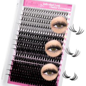 FADLASH Individual Lashes 300pcs mixed cluster lashes front view