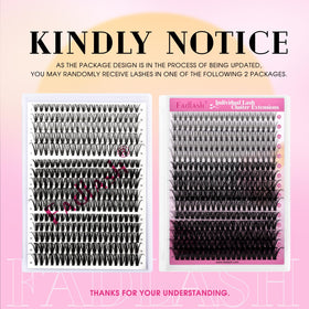 FADLASH Individual Lashes 300pcs packaging with mixed lengths