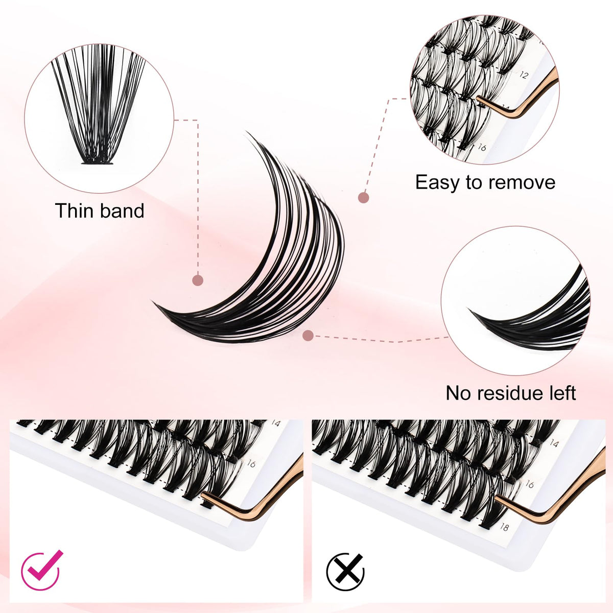 FADLASH Individual Lashes displayed on a makeup table