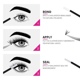 FADLASH Lash Bond and Seal 10ml in use on eyelashes