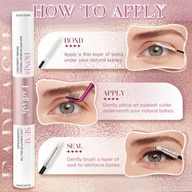 FADLASH Lash Bond and Seal 12ml in use on eyelashes