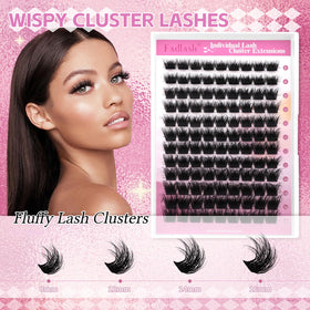 FADLASH Lash Cluster Eyelash Extensions applied on model