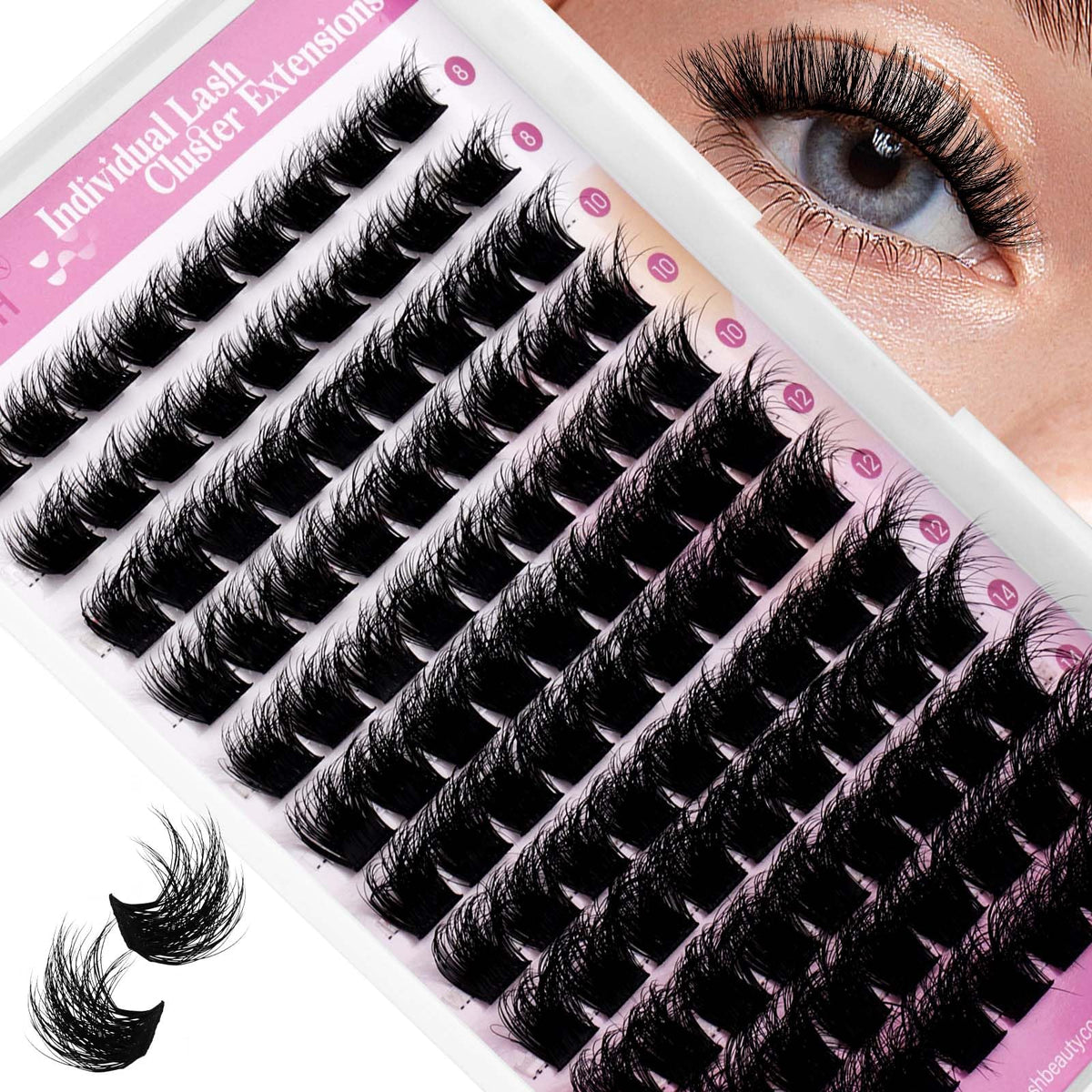FADLASH Lash Cluster Eyelash Extensions on makeup table