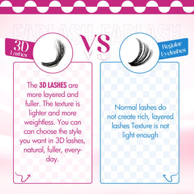 FADLASH Lash Clusters 100D application process with tweezers