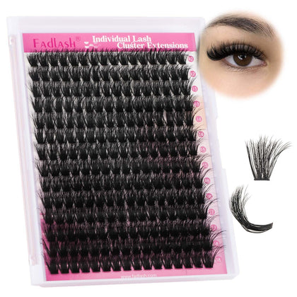 FADLASH Lash Clusters 100D front view in packaging