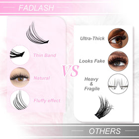 FADLASH Lash Clusters 20D lashes on a model's eyes