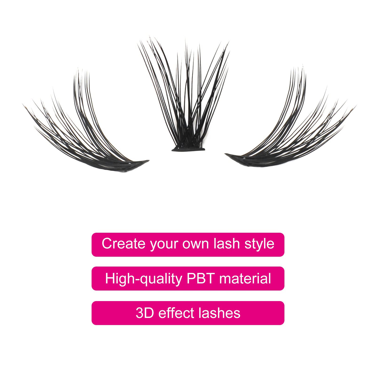 FADLASH Lash Clusters 40D D Curl with tweezers for application