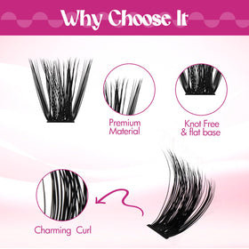 FADLASH Lash Clusters 80D application process demonstration