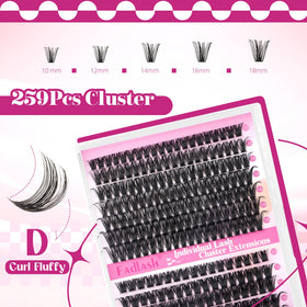 FADLASH Lash Clusters close-up of fluffy individual lashes