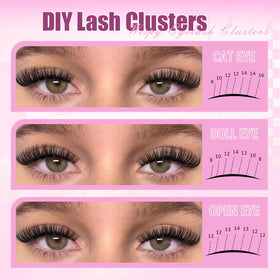 FADLASH Lash Clusters displayed on a makeup table