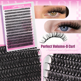 FADLASH Lash Clusters on a model's eyes for natural look