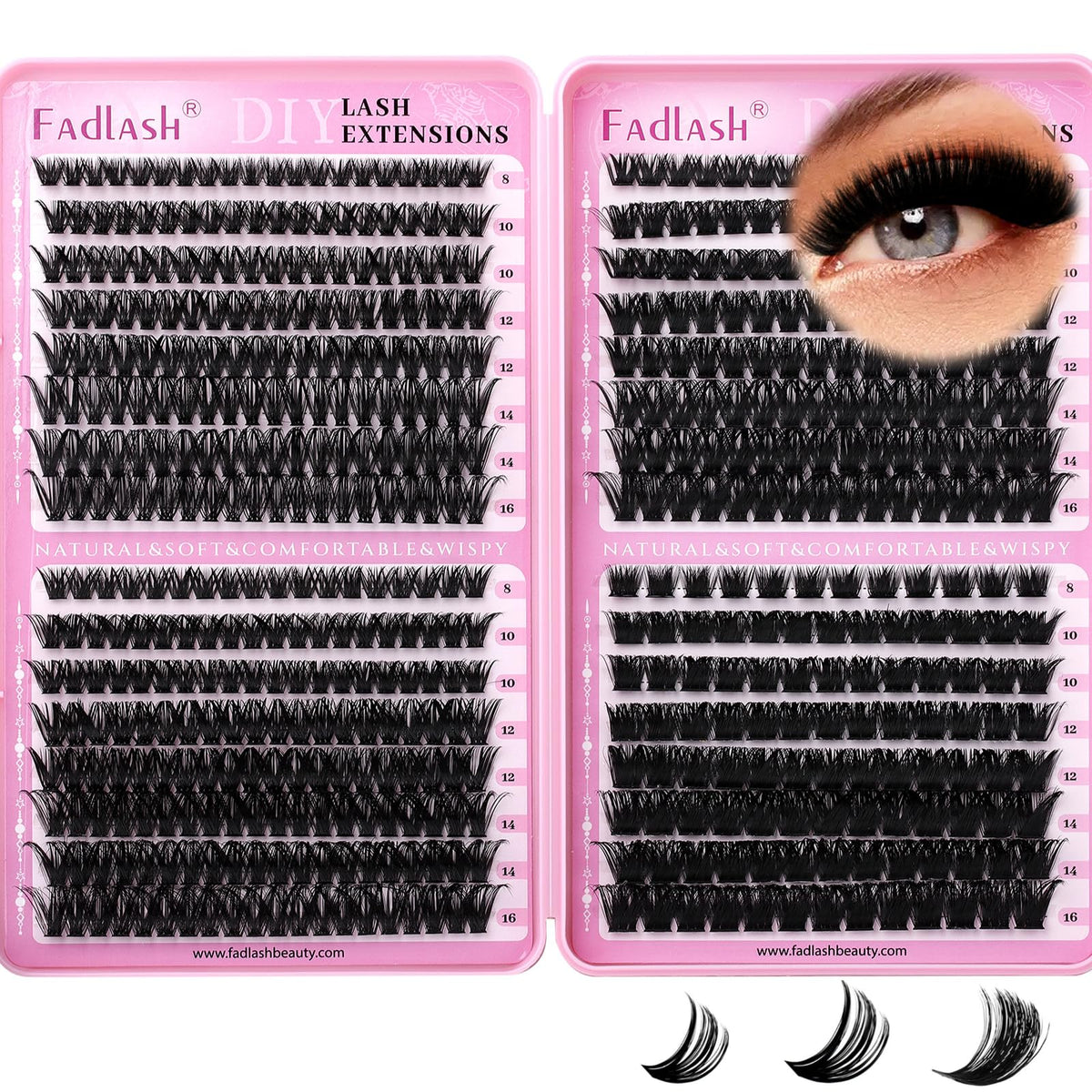 FADLASH Lash Clusters packaging details