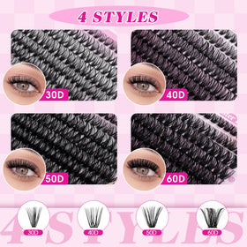 FADLASH Lash Clusters packaging showing multiple styles