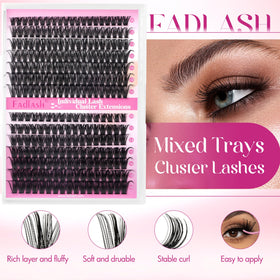 FADLASH Lash Clusters side view highlighting lash texture