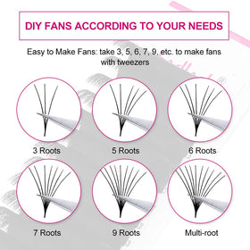 FADLASH Volume Lashes D Curl easy fan creation process