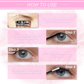 FADLASH Wispy 20D Eyelash Clusters on model