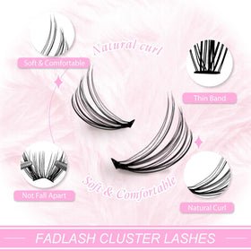 FADLASH Wispy 20D Eyelash Clusters side view