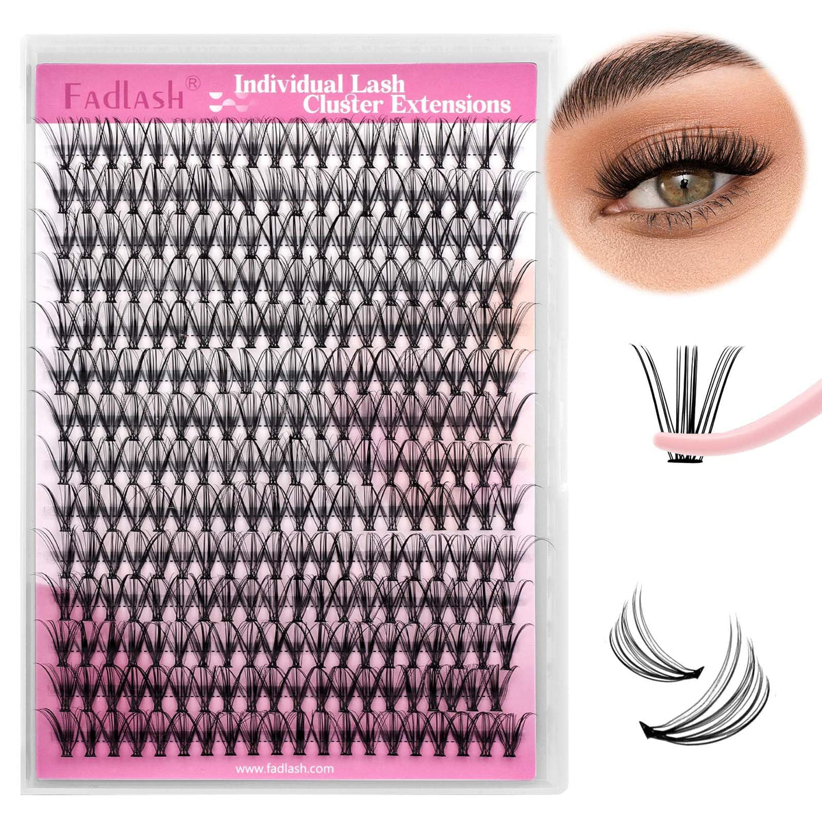 FADLASH Wispy 20D Eyelash Clusters texture detail