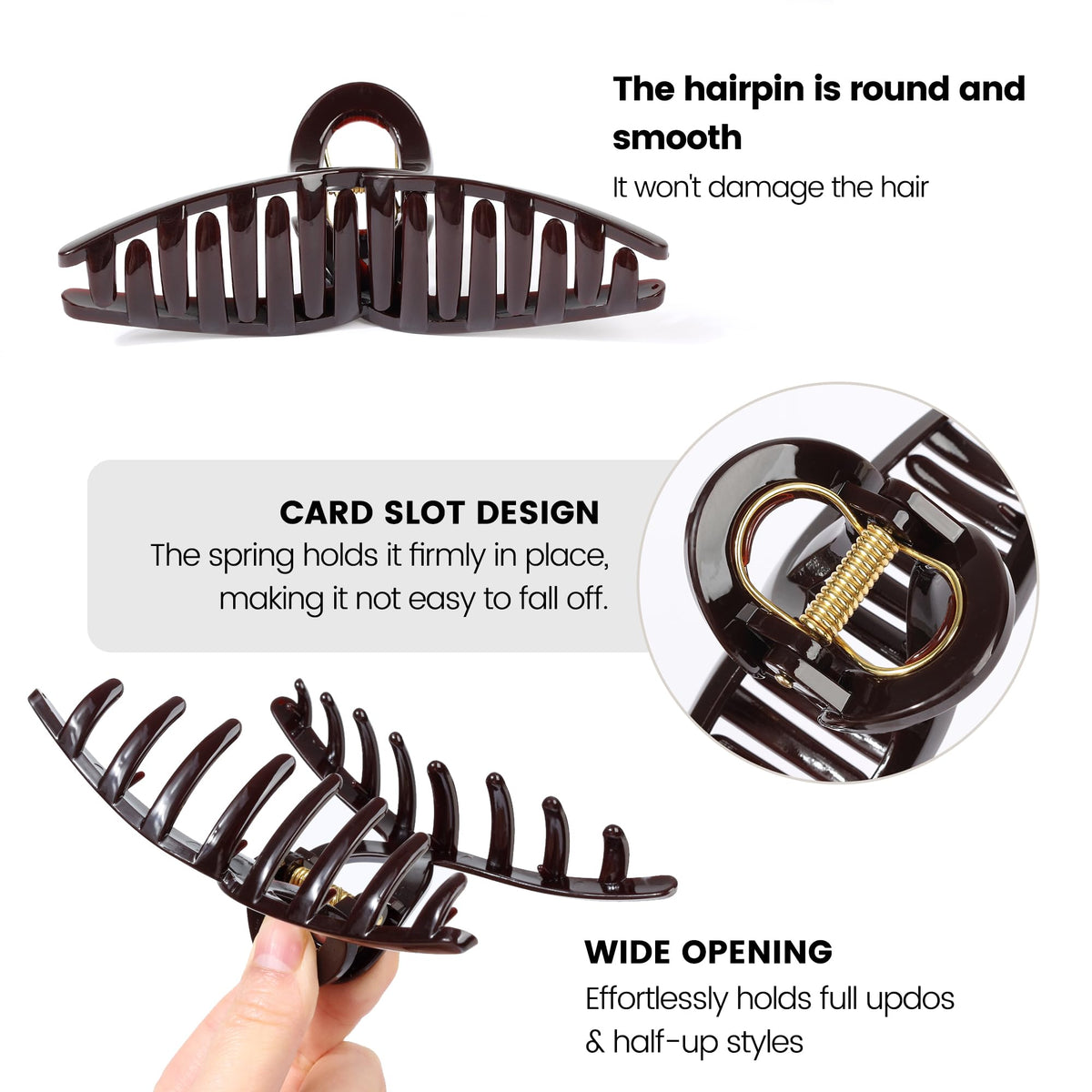 FAELBATY Big Butterfly Hair Claw Clips set packaging