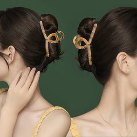FAELBATY hair claw clip holding long hair securely