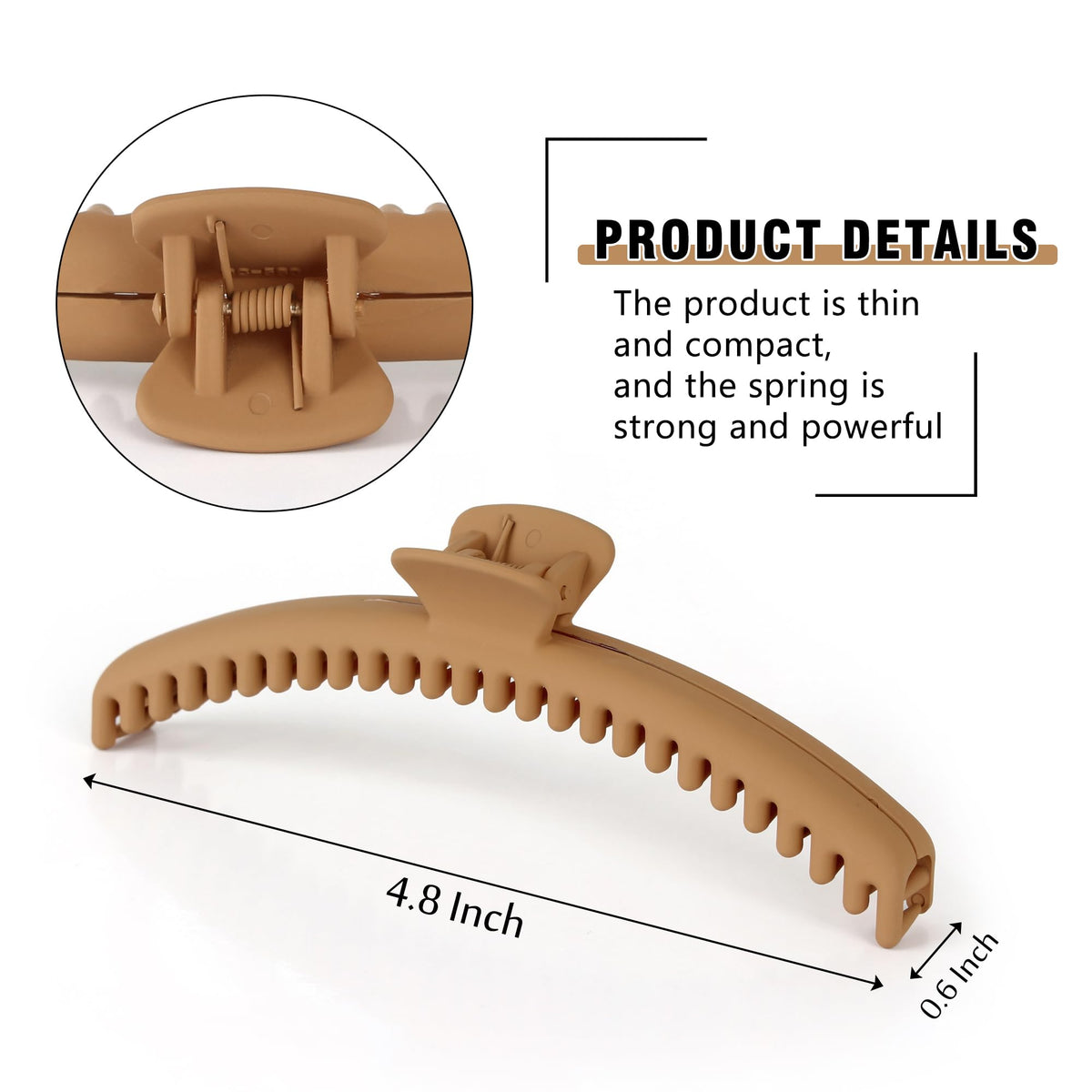 FAELBATY hair claw clip holding thick wavy hair