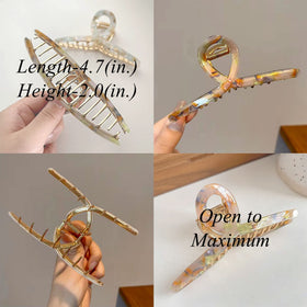 FAELBATY hair claw clip in peacock orange