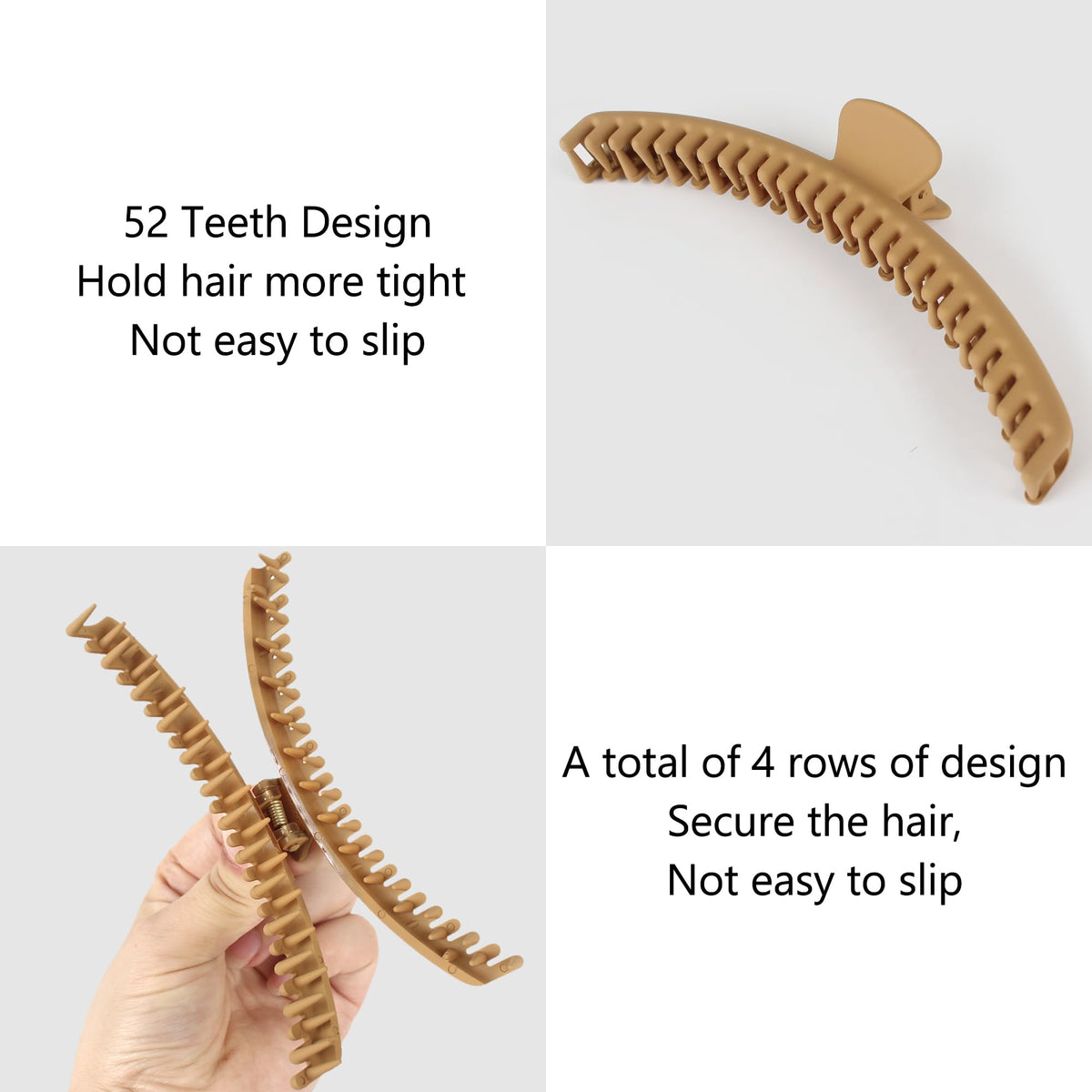 FAELBATY hair claw clip in use while applying makeup