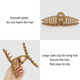 FAELBATY matte hair claw clip in light green, side view