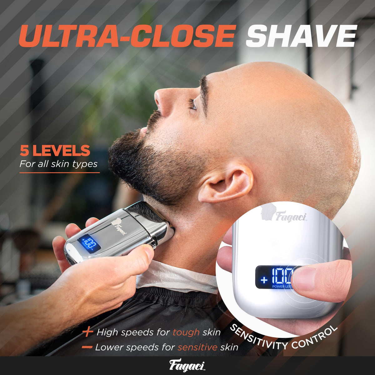 Fagaci Foil Shaver packaging display