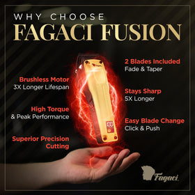 Fagaci Hair Clippers in use during a haircut