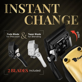 Fagaci Hair Clippers with ceramic fade blade close-up