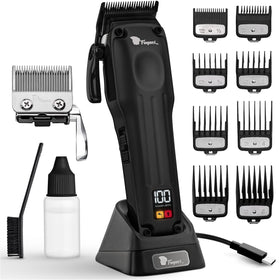 Fagaci Professional Hair Clippers front view with ceramic fade blade