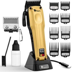 Fagaci Professional Hair Clippers front view with two blades