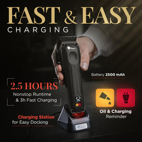 Fagaci Professional Hair Clippers on a grooming station
