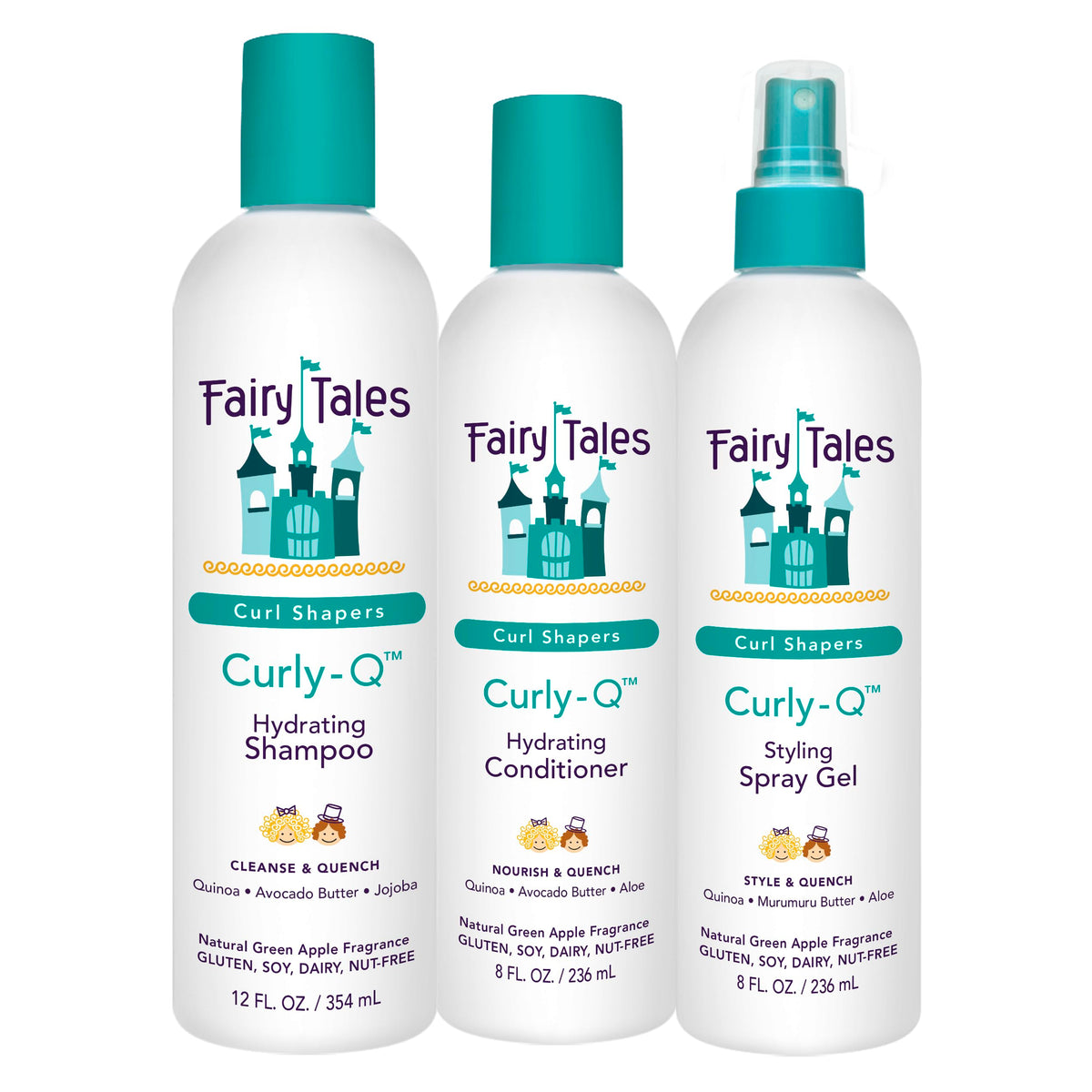 Fairy Tales Curly Q Hydrating Kids Shampoo 12oz front view
