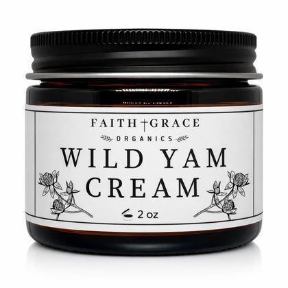 Faith and Grace Organics Wild Yam Cream front view 2 oz
