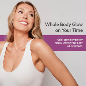 Fake Bake Flawless Self Tanner Liquid on a bathroom counter