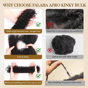 FALABA Afro Kinky Hair 60g bundle side view