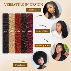 FALABA Afro Kinky Hair applied to locs
