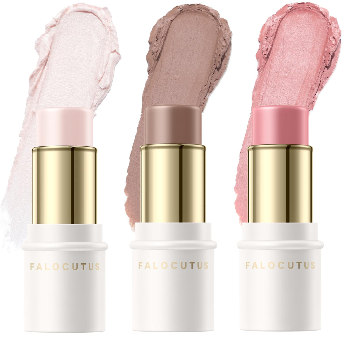 Falocutus 3 Pcs Contour Stick Set front view with creamy texture