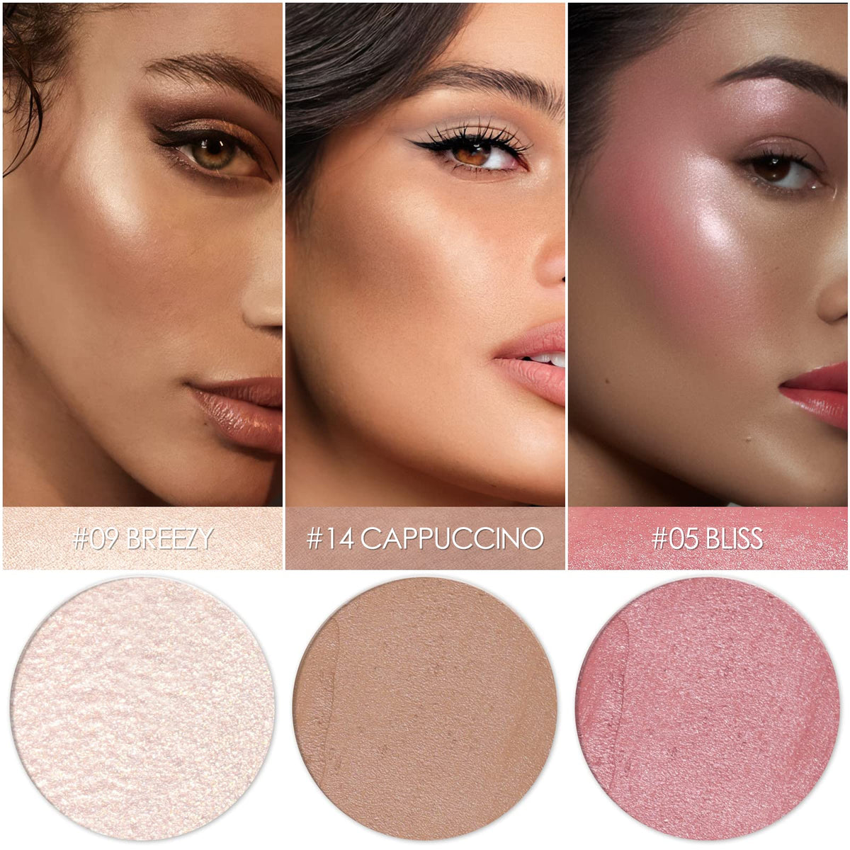 Falocutus contour stick set in use on model's face