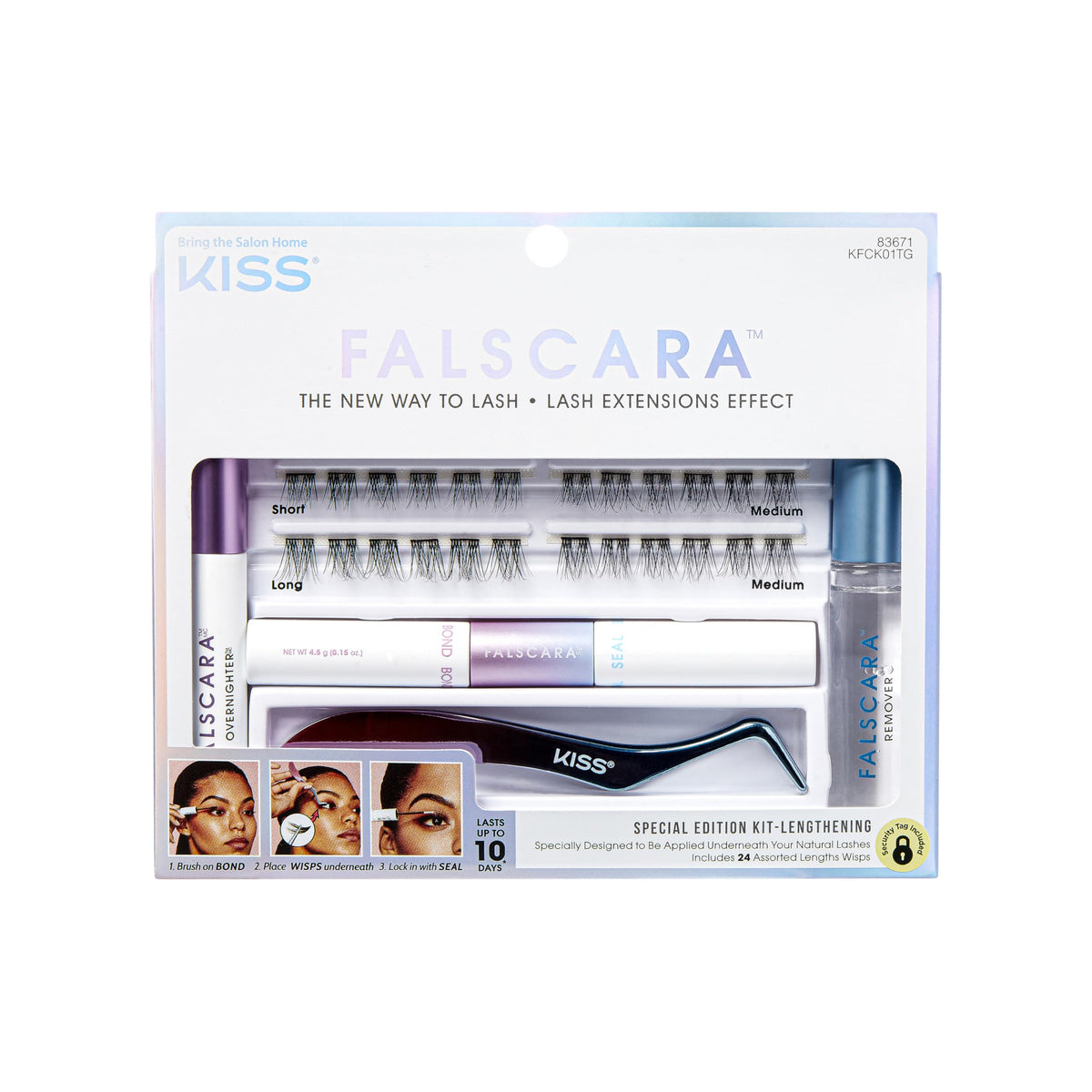 FALSCARA Falscara Special Edition Kit front view with 24 assorted lashes
