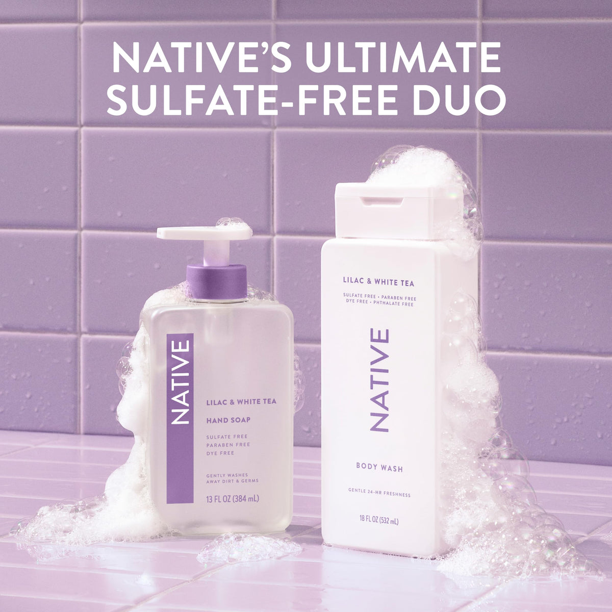 Family using Native Body Wash in the shower