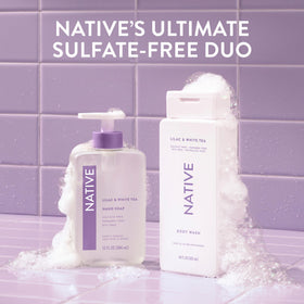 Family using Native Body Wash in the shower