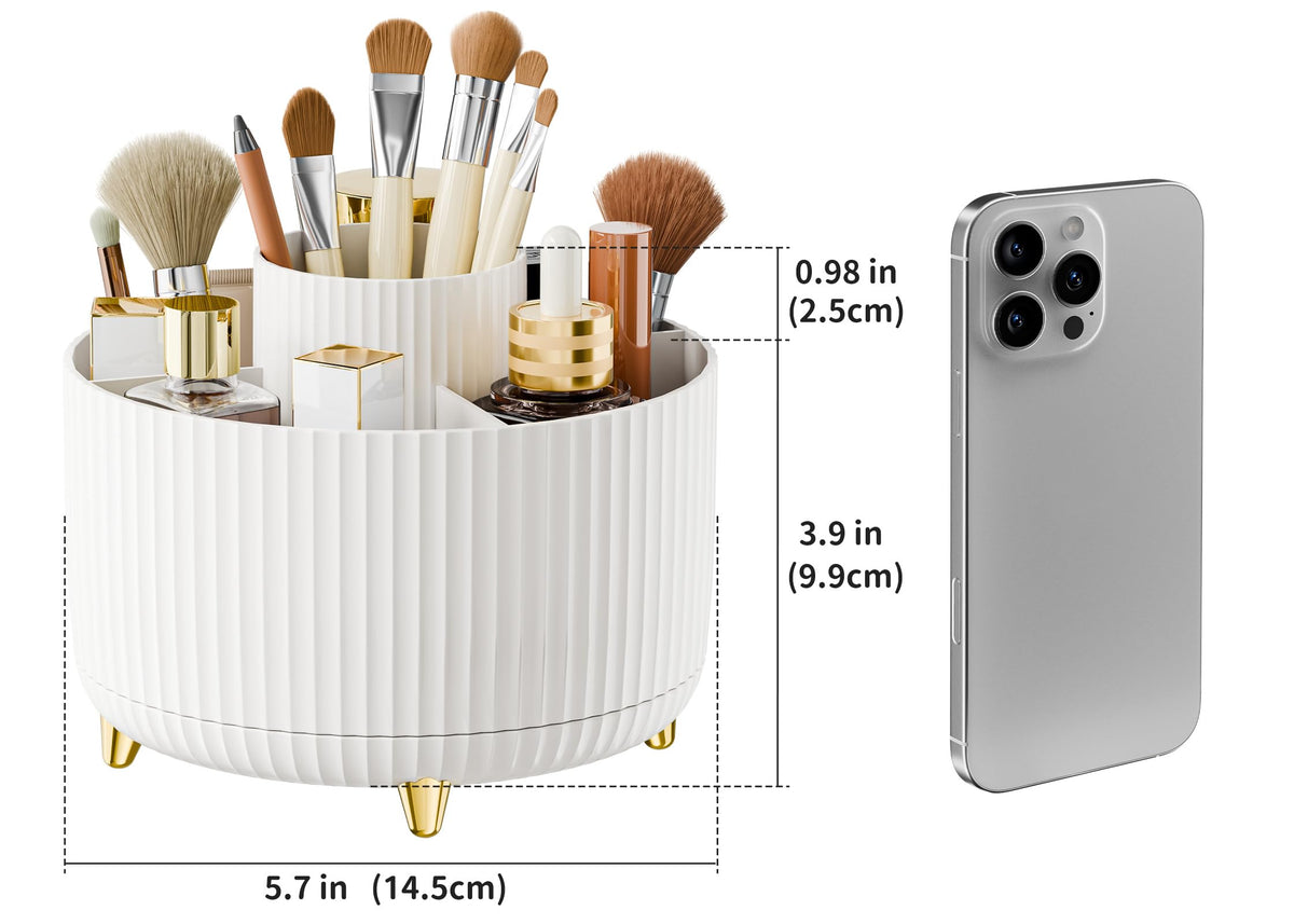 fanado 360° Rotate Makeup Brush Holder Organizer from above