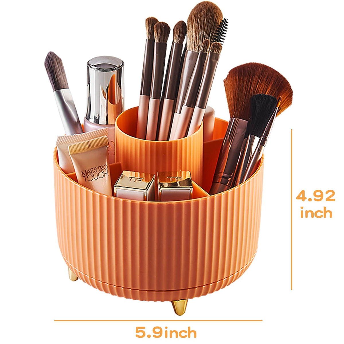 fanado 360° Rotate Makeup Brush Holder Organizer in lifestyle setting