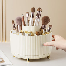 fanado 360° Rotate Makeup Brush Holder Organizer on a vanity