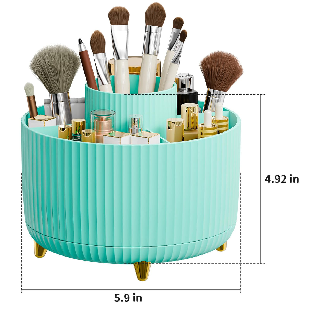 fanado 360° Rotate Makeup Brush Holder Organizer on vanity