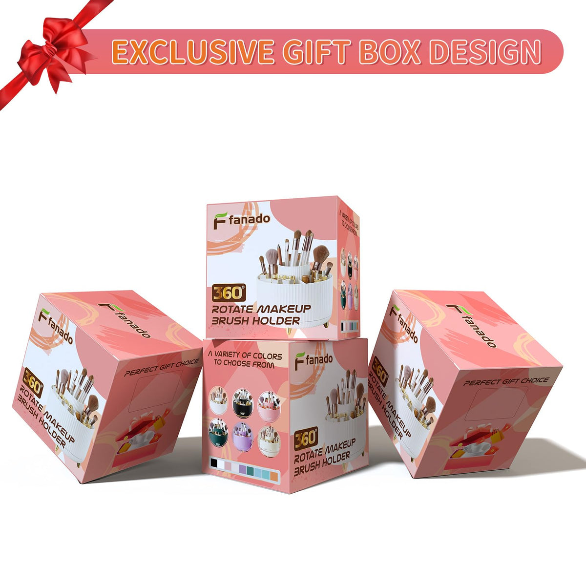 fanado Bling makeup brush holder in gift box packaging
